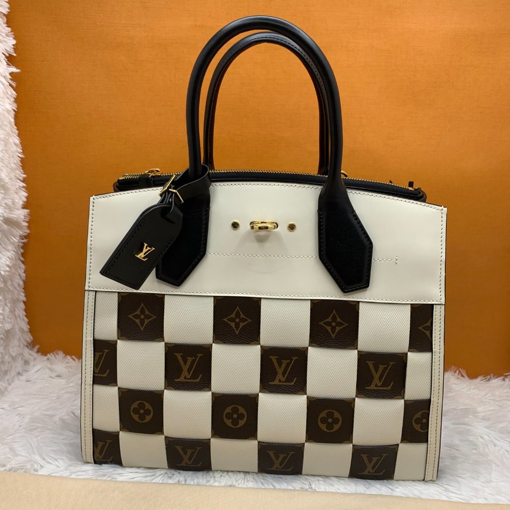 āSOLDāLOUIS VUITTON Damier Tressage Steamer MM bag - Picture 3 of 14